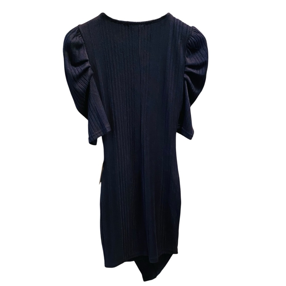 Max & Ash NWT Puff Sleeve Button Ribbed Dress - Picture 5 of 10